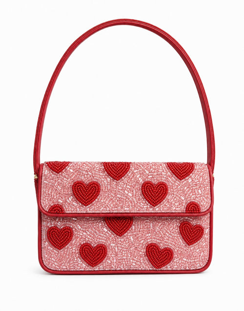 Sweetheart Beaded Shoulder Bag