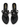 T-strap Black Flower Flats