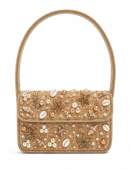 Seas The Day- Beaded Shoulder Bag