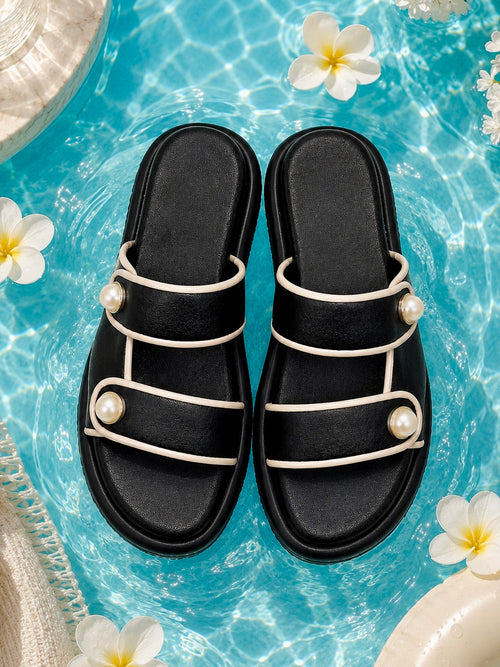 Cushiony Black Strappy