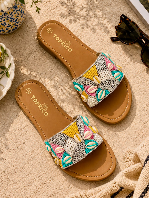 Coastal Pop Cushion Flats