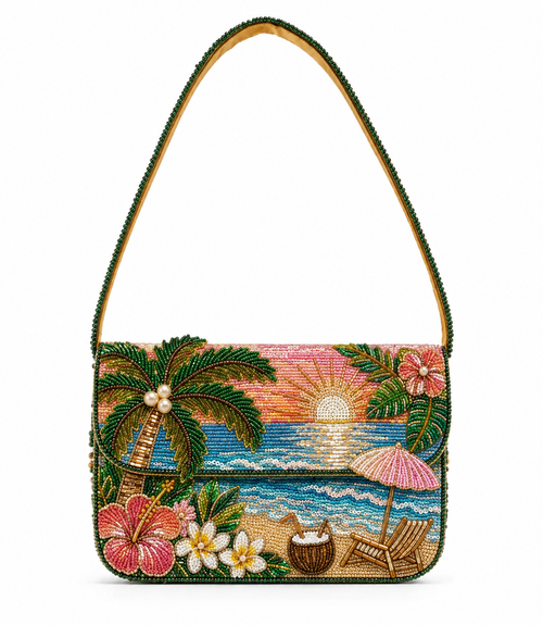 Tropical Vibes-Beaded Bag