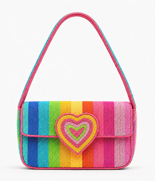 Rainbow Beaded Bag