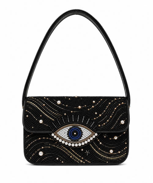 Evil Eye- Beaded Shoulder Bag