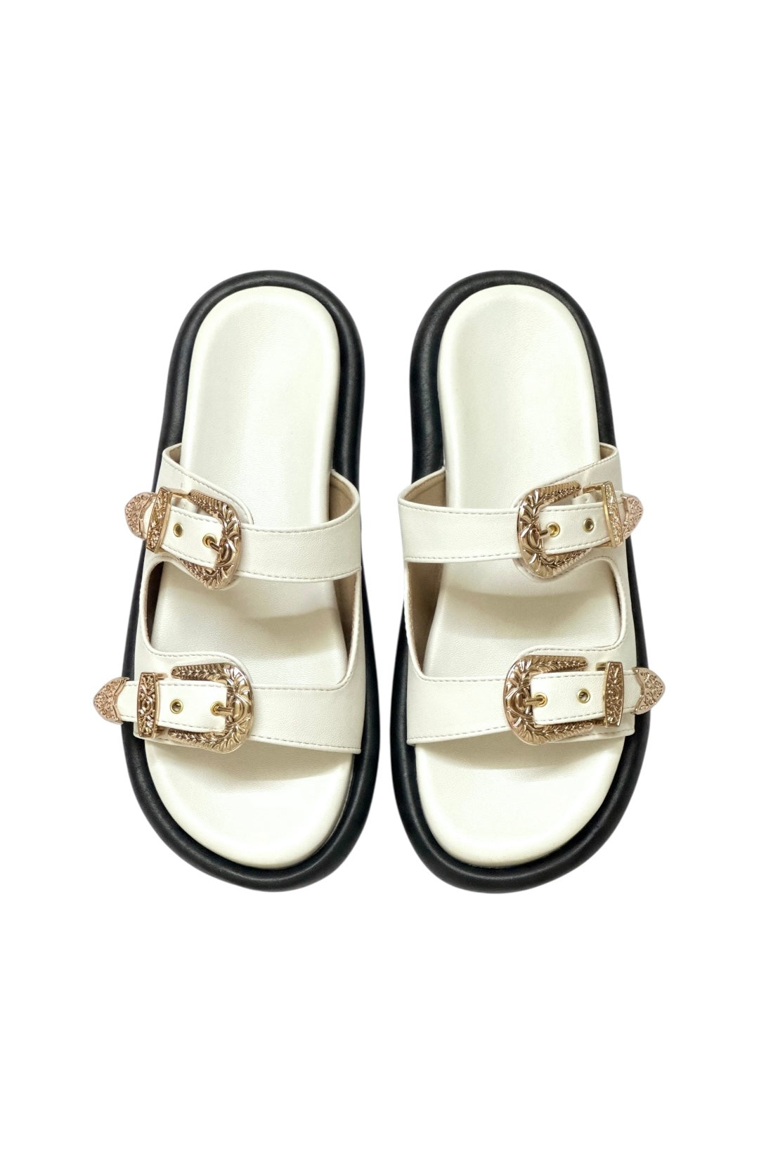 Cushiony White Luxe Buckle